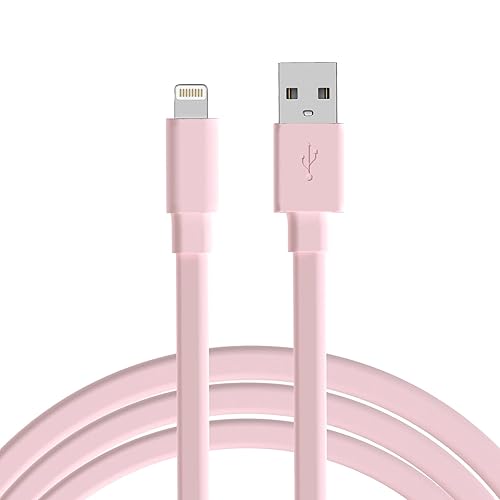 TALK WORKS Cable de carga Lightning plano compatible con iPhone 13ProPro Max 14PlusProPro Max 12ProPro MaxMini 11ProPro Max XR XS XS Max X 8 7 6 5-7