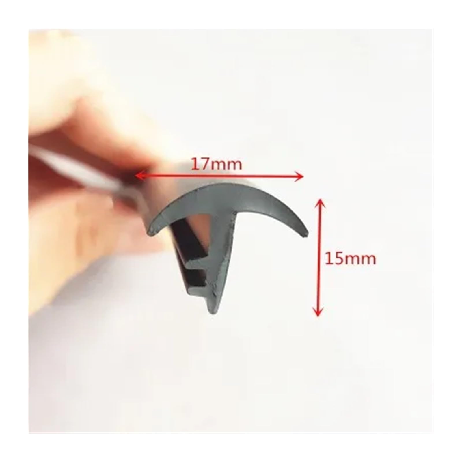 Striscia di gomma a T per pannelli in legno, vetro, metallo, bordo del pannello, protezione, guarnizioni per auto, copertura dei cavi, pannelli fotovoltaici, strisce sigillanti nere (20 x 11 mm, 3 m)