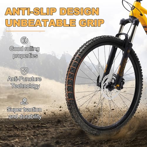 Hycline Mountain Bike Tires Set: 2-Pack 20/24/26×1.95 Inch