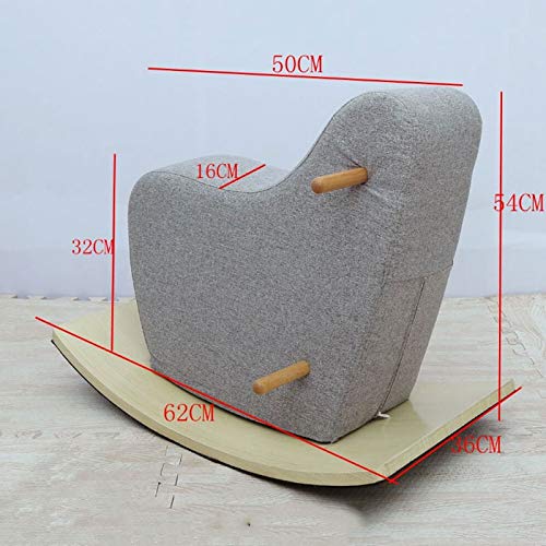 NXYJD Hochwertige Holzpuppen Schaukelpferd Baby reiten EIN Spielzeug Schaukelholzpferd für Kinderzimmerzubehör (Color… – Bild 3