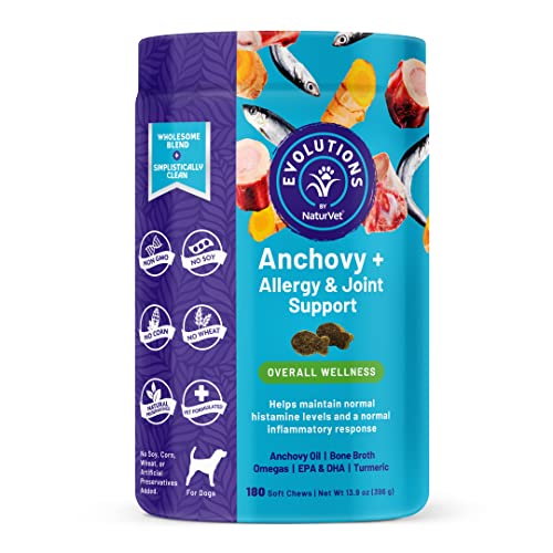 Evolutions by NaturVet Anchovy + Allergy & Joint Support 180ct Soft