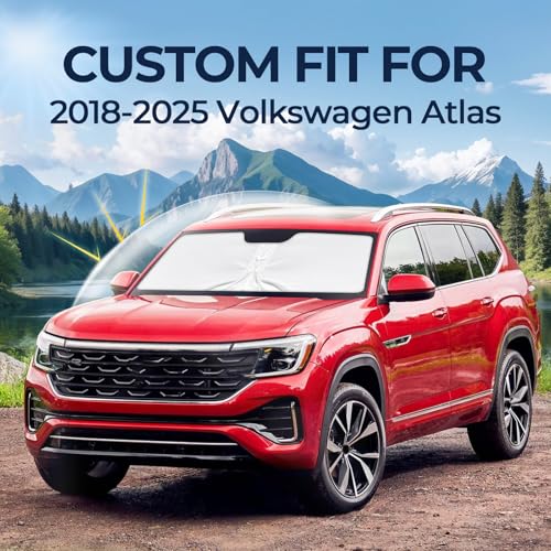 Image of Fit for Volkswagen VW Atlas 2018-2025 Side Window Sunshades, Customized for VW Atlas Car Front Window Sun Shades, Automatic Car Sun Shield Accessories, Blocks UV Rays, Keeps Vehicle Cool