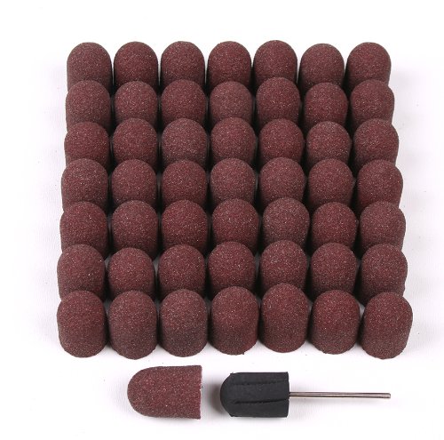 Preisvergleich Produktbild 50 Schleifkappen 16mm + 1 Gummiträger