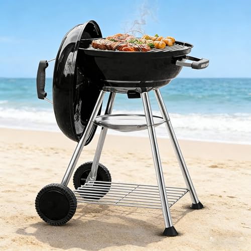 BEAU JARDIN 18 Inch BBQ Charcoal Grill for Outdoor Cooking