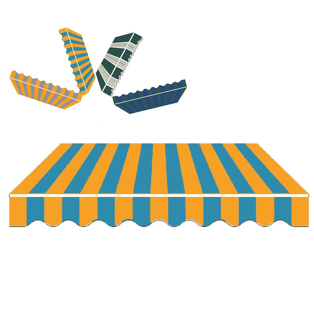 ksxnkhk Replacement Fabric for Outdoor Awning, Canopy, Window, Door Cover (Blue, 10x6.5ft/300x200cm)