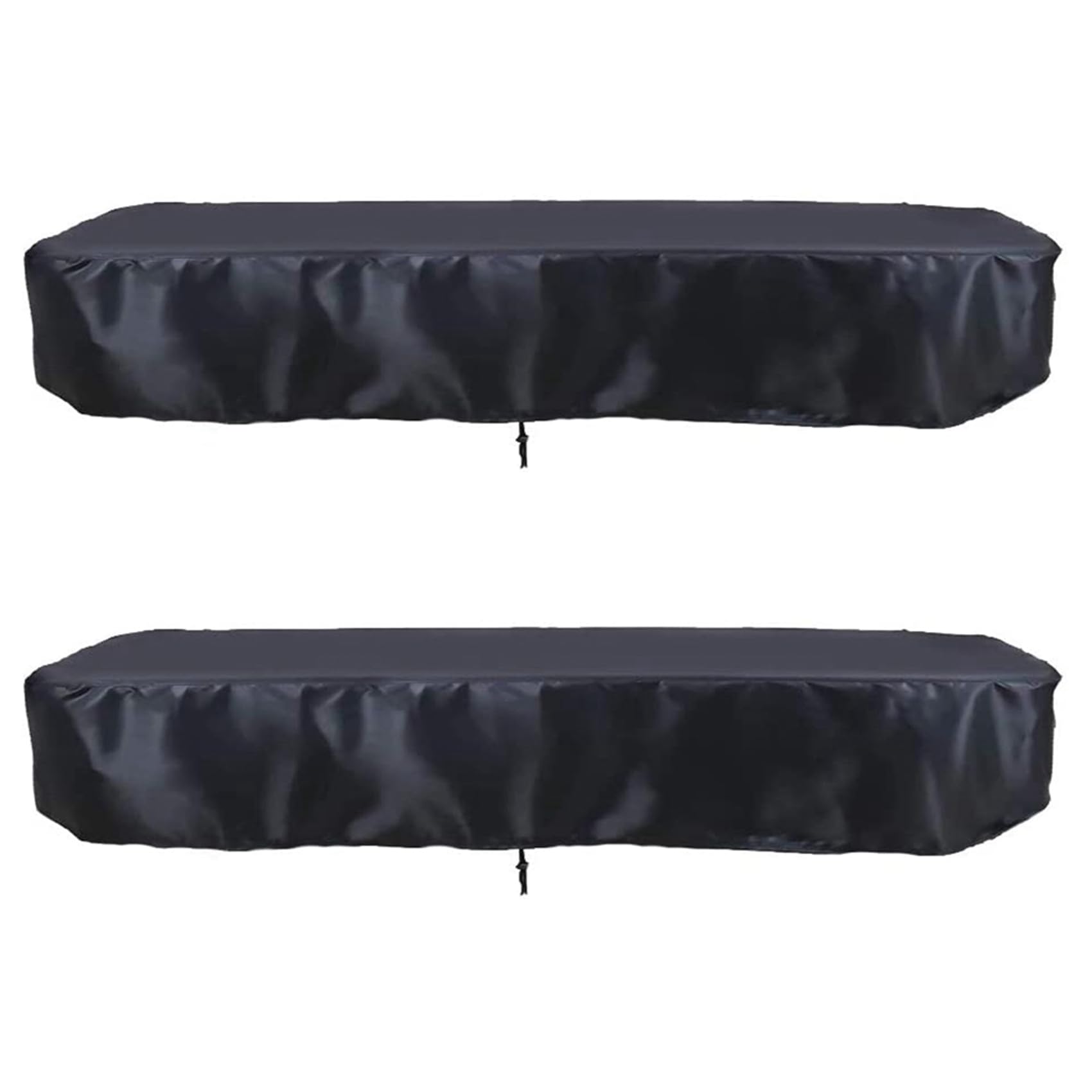 Cubierta de mesa de billar de 8 pies negra rectangular con cordón ajustable (Pack de 2) 8