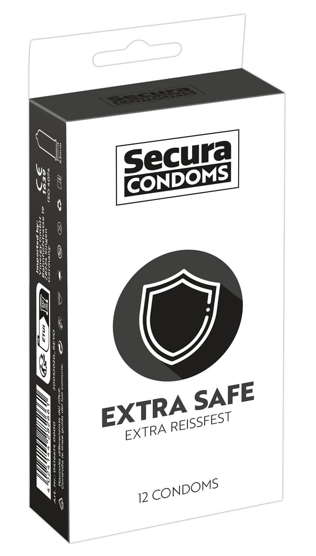 Secura Extra Safe 12Pcs Box Condoms Transparent 18 cm