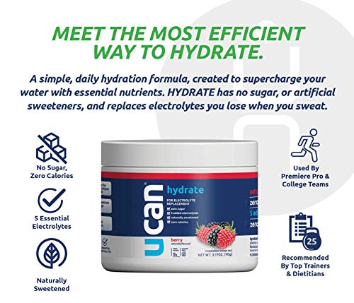 Ucan Berry & Lemon Lime Hydrate Stick Pack Bundle - Great For Running, Training, Fitness, Cycling, Crossfit & More | Sugar-Free, Vegan, & Keto Friendly Energy Supplement #TOP7