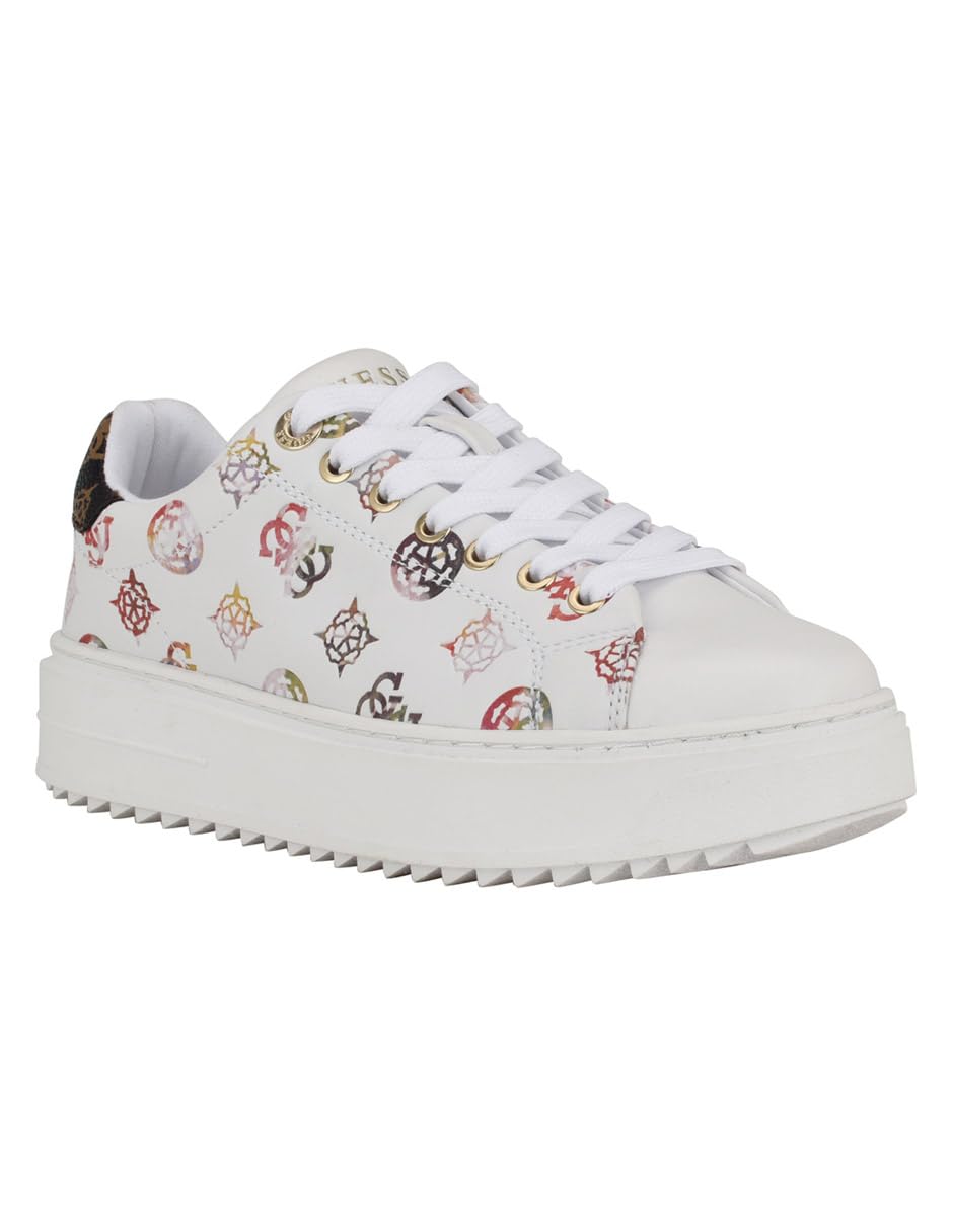 GUESS Women's Denesa Sneaker, Floral Multi 140, 5.5 UK