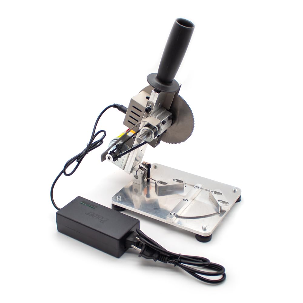 Jieotwice DIY Micro Home Portable Aluminum Alloy Cutting Machine Adjustable Speed Electric Bench Cutter 4000-9000RPM