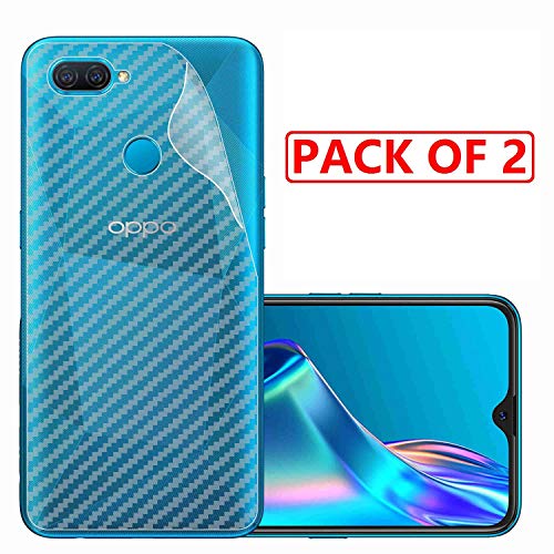 Image of Compatible with (Pack of 2) Oppo A12 Back Screen Protective Film Carbon Fiber Skin Transparent Screen Guard Sticker
