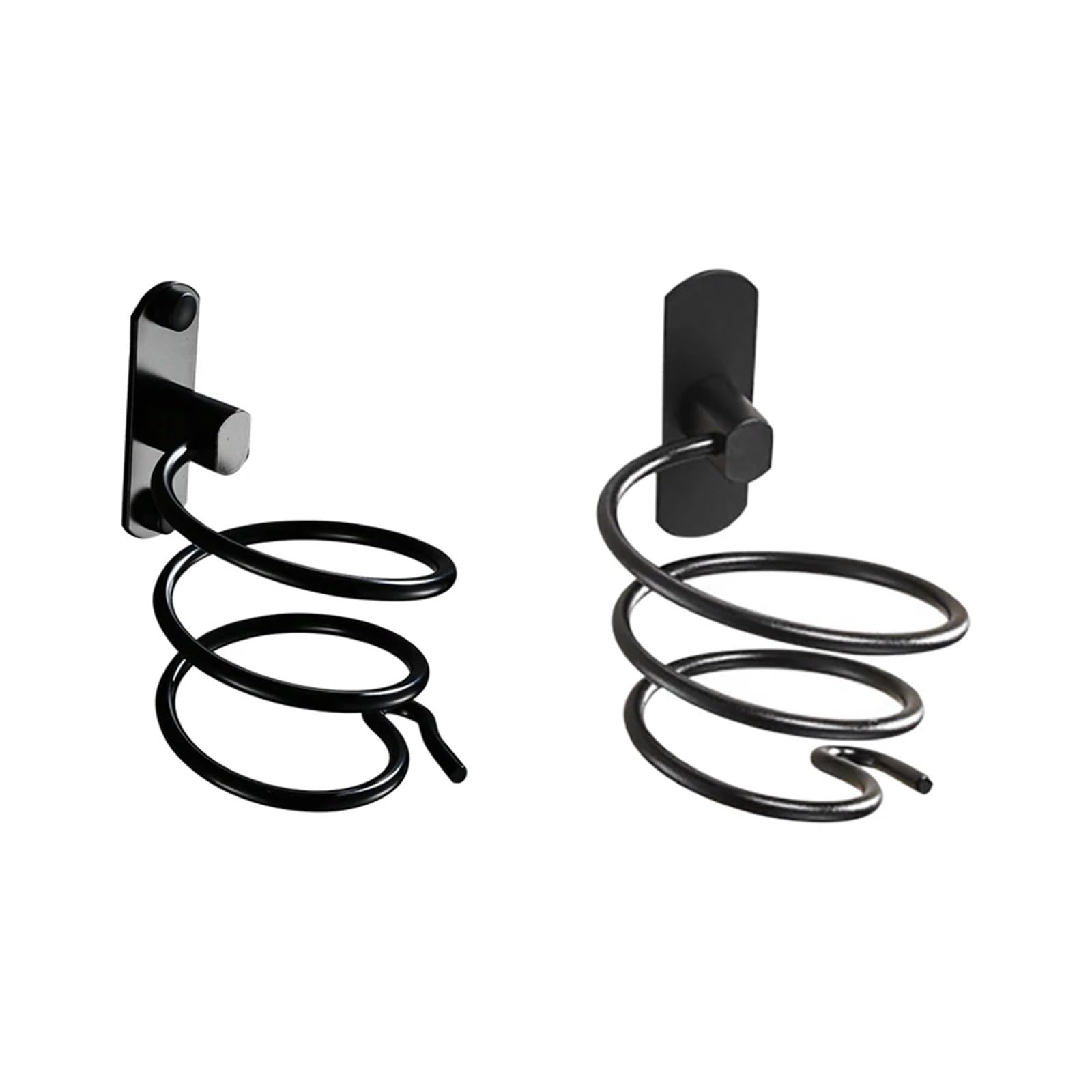2Pcs Haartrockner Halter Wand Organizer Spirale Ständer Rack Aluminium Bad Regal Zubehör Regale Für Haartrockner(Black)