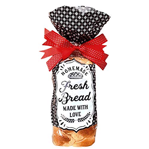 Bread Bags for Homemade Bread with Ties Christmas Holiday Plastic Bread Bags