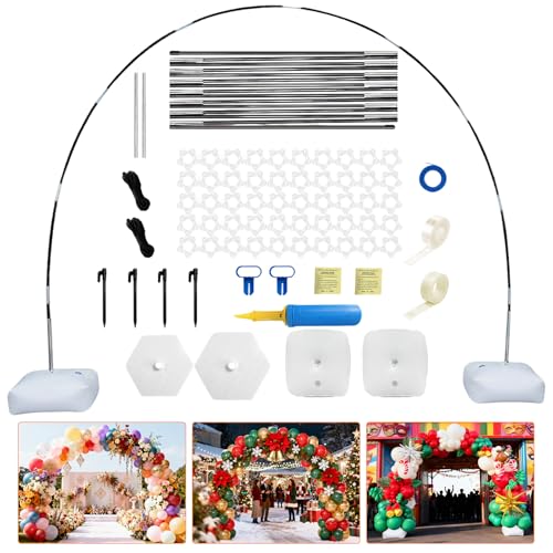 Sythrix Reusable Balloon Arch Kit Balloon Arch Stand 10.5FT Adjustable 85PCS Balloon Arch Kit with Stand for Graduation Wedding Birthday Baby Shower Bachelorette Party Supplies Halloween Decoraitons