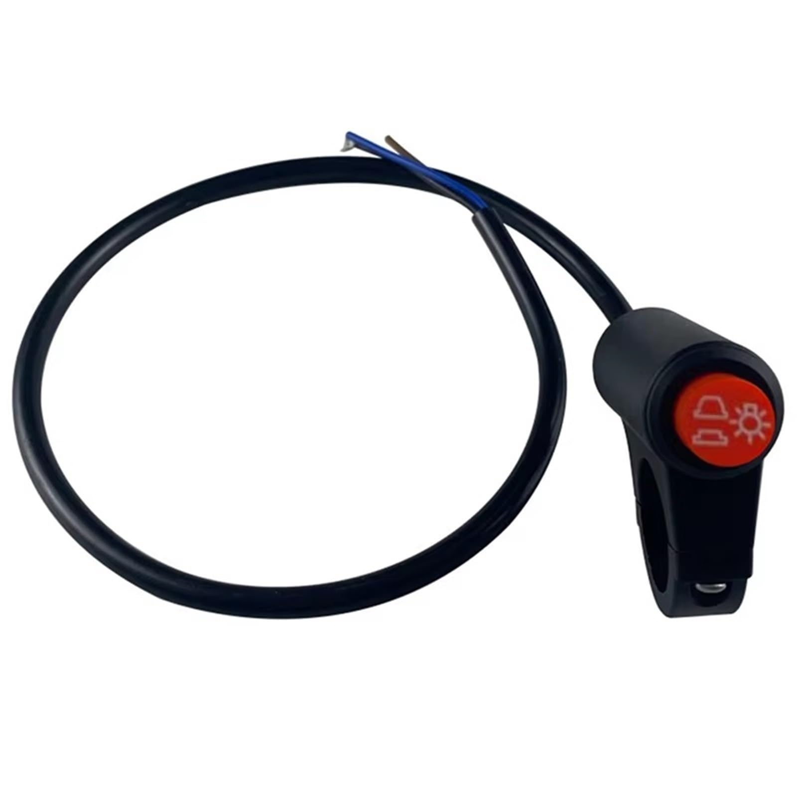 Interruptor Luz Intermitente Motocicleta Interruptor Luz Emergencia Botón Advertencia Doble Destello Interruptor Luz De Señal Emergencia Modificado Vehículo Eléctrico botón de Arranque Moto(A3)