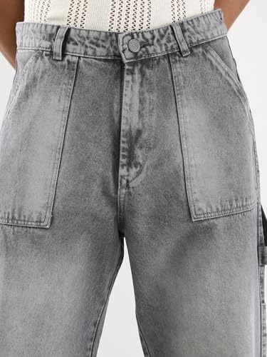 Image of Urbano Fashion Men's Loose Baggy Fit Cargo Carpenter Jeans with 6 Pockets Non-Stretchable