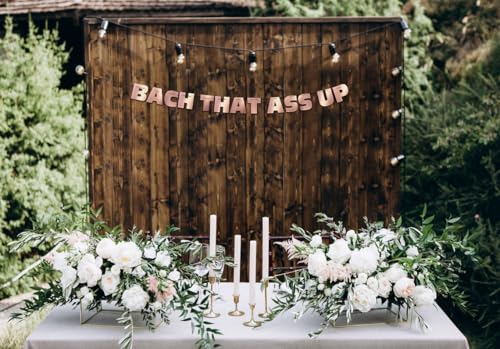 Image of Pre-Strung Bachelorette Rose Gold Glitter Banner - Bachelorette Party Decorations for Her - Party Supplies, Favors and Gifts