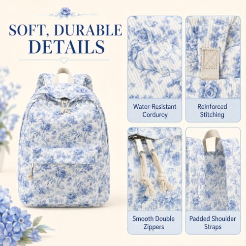 Image of BTOOP School Backpack for Teens Large Cute Bookbag Lightweight 15.6 inch Laptop Bag for Girls Women Casual High School College