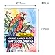 Tritart weißes A3 Aquarellpapier 300 g/m² - 35 Blatt Aquarellblock DIN A3 - Aquarell Malpapier - 35x Watercolor paper Aquarell Papier für Wasserfarben - Acrylpapier in weiß