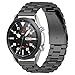 JNCVXN Compatible with Samsung Galaxy Watch 42mm/Galaxy Watch 3 41mm/Active 2 40mm 44mm Bands, 20mm Stainless Steel Metal Bracelet Wristband Replacement Strap for Galaxy Watch Active/Gear Sport, Black