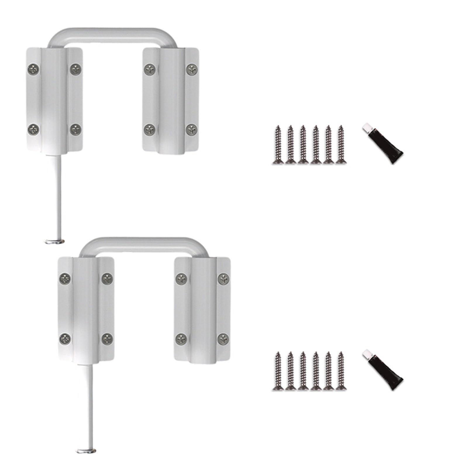Kalttoy White 2 Rustproof Thickened Door Pins, Adjustable Positioning Hardware For Home/Cabinets Door Fastener