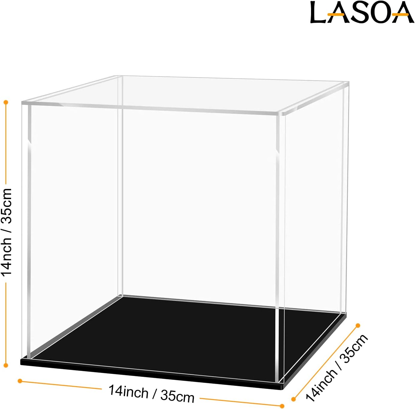 LASOA Acrylic Display Case for Collectibles, Alternative Glass Display