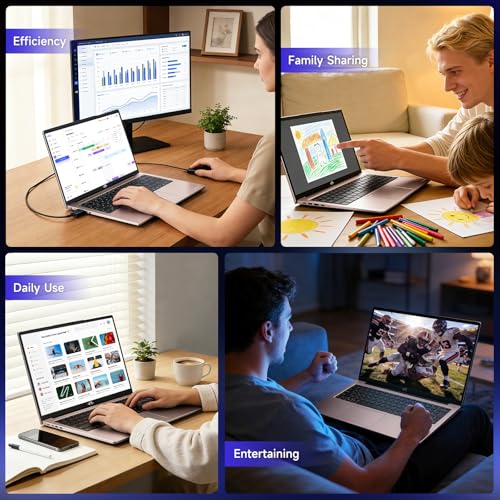 Image of NIMO 17.3 inch FHD Gaming Laptop, 6-Core AMD Ryzen 5 6600H 32GB DDR5 RAM 1TB SSD (Beat R5 7430U up to 4.5GHz) Radeon 660M with 100W Fast PD Backlit Keyboard for Work & Student 2-Yr Warranty