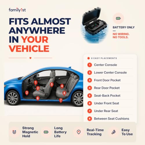 Image of GPS Tracker for Vehicles & Cars - Real-Time Tracking Device with App, 30-Day Battery, Waterproof Magnetic Case, Hidden Design, Geofencing, Kids & Seniors, iOS & Android, Subscription Needed.