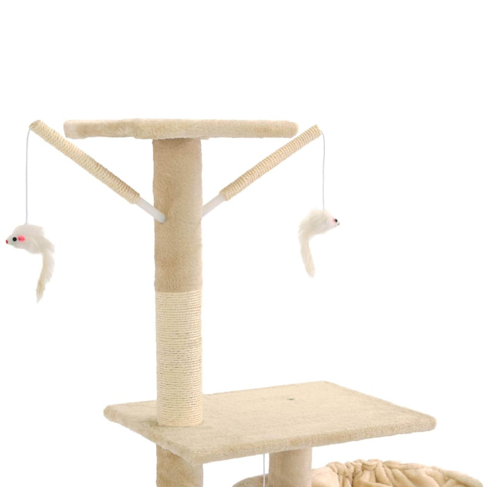 Tiragraffi con palo in sisal 230-250 cm Beige, Gioco per Gatti, Giocattolo per Tiragraffi con palo in sisal 230-250 cm Beige, Gioco per Gatti, Giocattolo per Gatti, tiragraffi