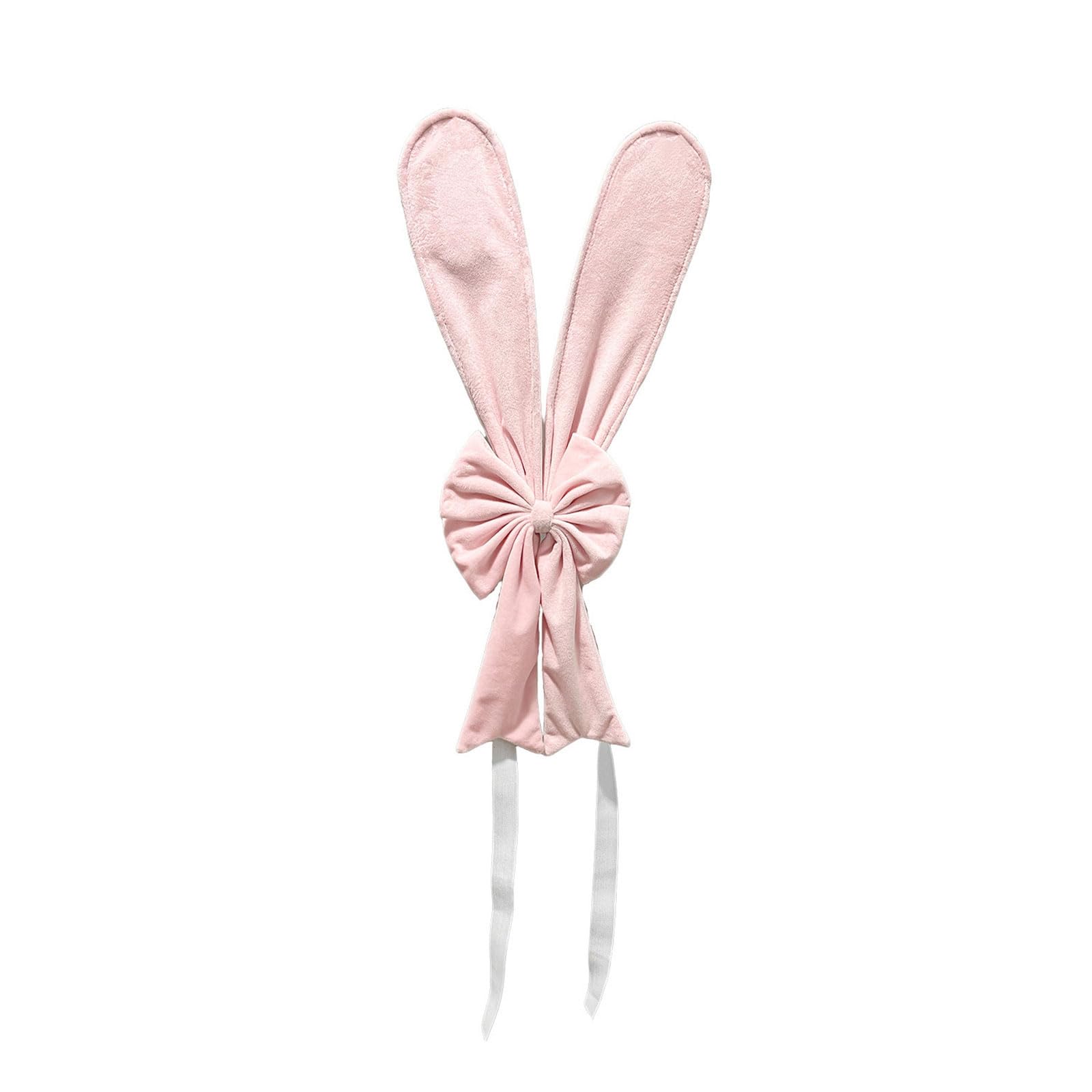 Oreilles de lapins pour chaise et décorations festives de lapins de Pâques avec bande