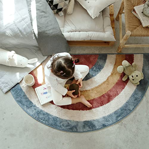 makeups69 Halbkreis Teppich Wohnzimmerteppich Modernes Design Schlafzimmerteppich Halbrunder Balkon...