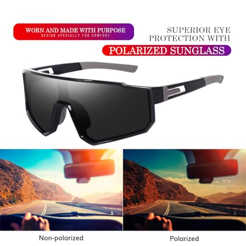Image of CREEK Polarized Cycling Riding Cricket Glasses Sports Sunglasses Men Women for Moutain Baseball MTB Bicycle PS8528