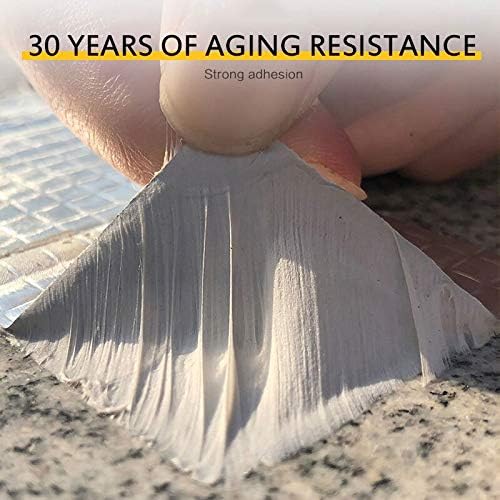 Image of 02-Inch Super Strong Adhesive Waterproof Tape for Permanent Roof Water Leakage Repair, Rubber Foil Seal for Roof Leak, Surface Crack, Window Gap, Boat, Tank (Aluminum Tape - 02 Inch)