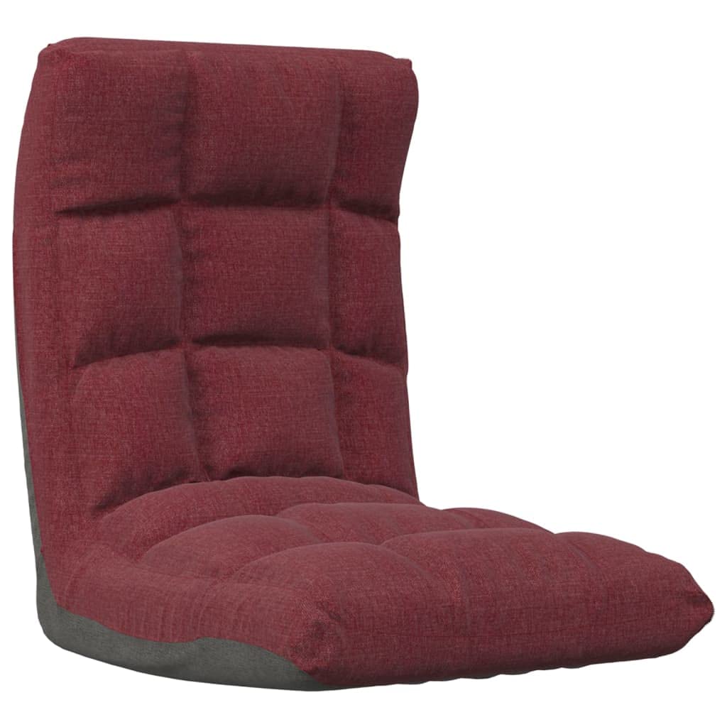 Chaise de sol pliable en tissu gris clair réglable gain de place