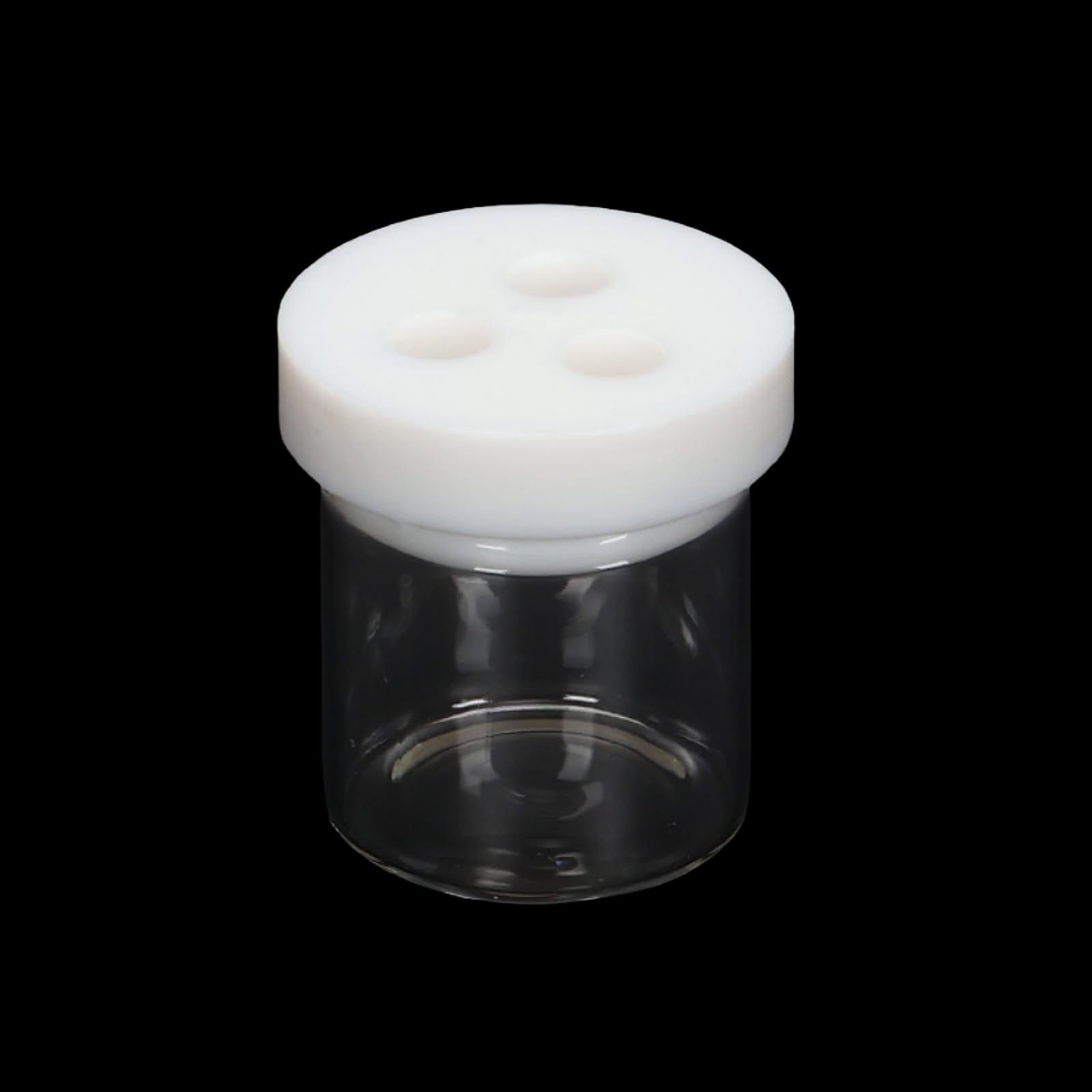 Non-Sealed Electrolytic Cell Three Electrode Electrolytic Cell Glassware Electrochemical Electrolysis Device with PTFE Cover (100ml)