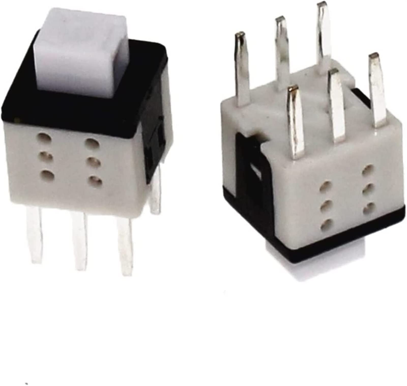 interruptor electronico Interruptor Micro interruptor 1000 piezas 5,8 * 5,8 mm Kit de microinterruptor de alimentación táctil con bloqueo automático 2 3 6 interruptores de botón de 5,8x5,8 (color: 8)