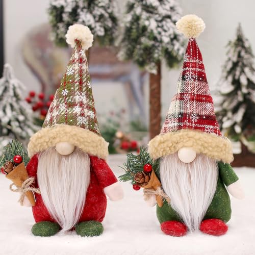 O-Kinee Weihnachtswichtel Figuren Groß, 2 Stück Weihnachtsdeko...