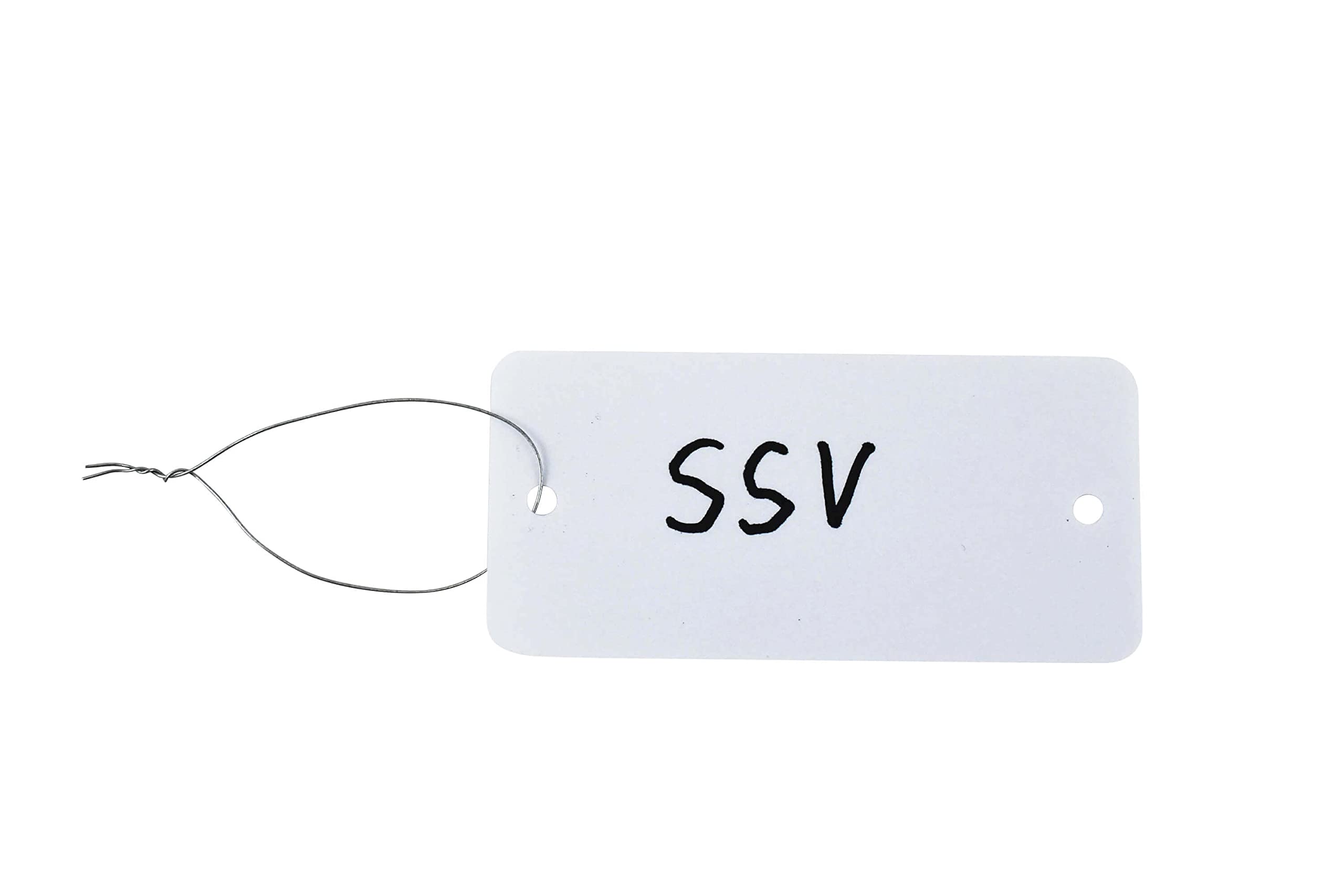 1000 Warenanhänger aus Kunststoff 55x115 mm mit Draht konfektioniert 671001 + 690001 Hängeetiketten Anhängeetiketten