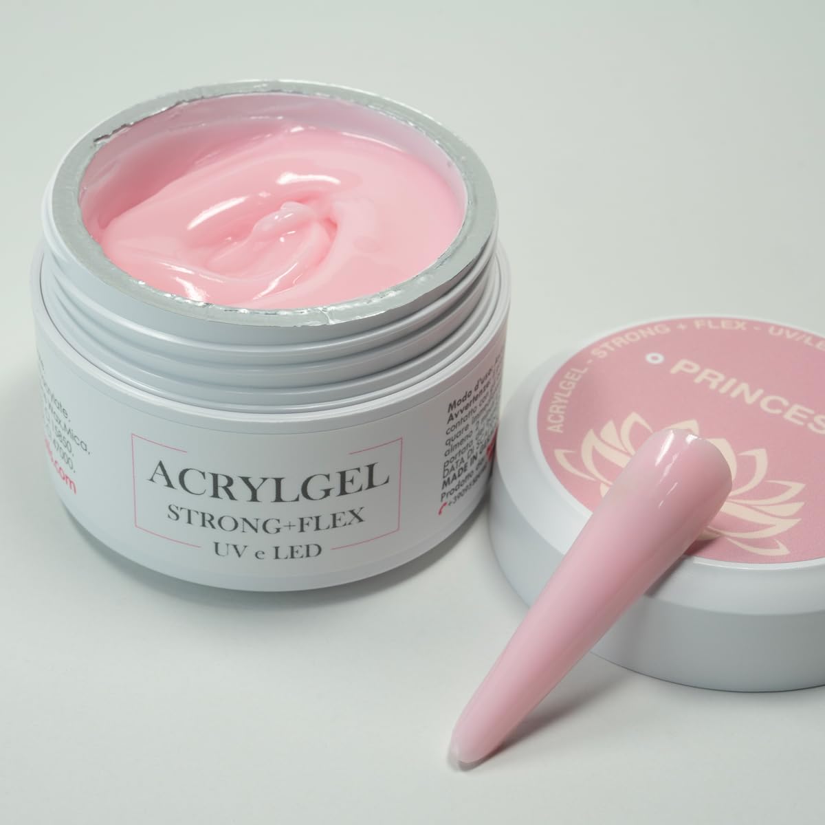 Beauty Space nails - Acrygel per unghie e ricostruzione acrigel dual form, modella acrylgel con slip solution, barattolo 50ml (Princess)