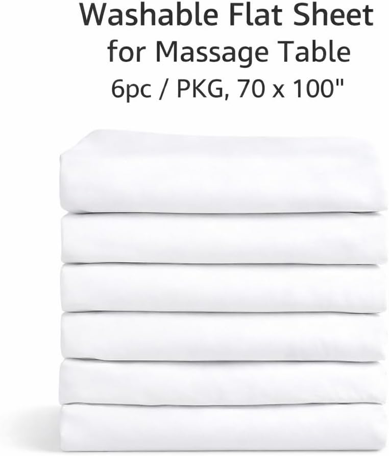 6pc/pkg Flat Comfort Sheets Washable Reusable for Massage Table Cover
