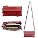 Belfen Leather Wristlet Wallet Clutch Women Smartphone Cross Body Wallet with Card slots/Shoulder strap/Wrist Strap -for Cellphone Up to 6.1 x 3*0.3 Inch- Jester Red