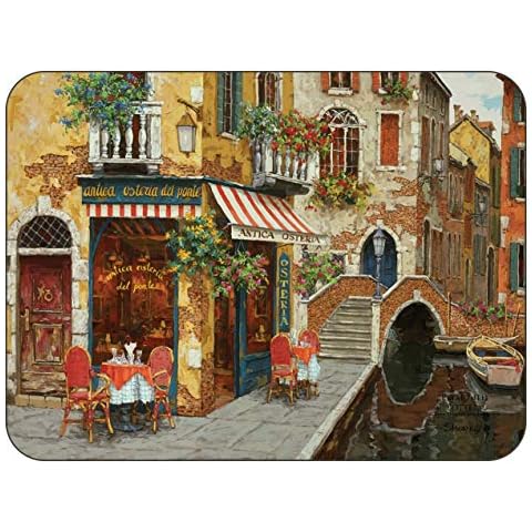 Plymouth Pottery - Cafe Scene Placemats - Set of 6 Cover