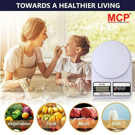 Image of MCP Healthcare Digital Kitchen Weighing Scale Electronic Scale Upto 10kg Capacity