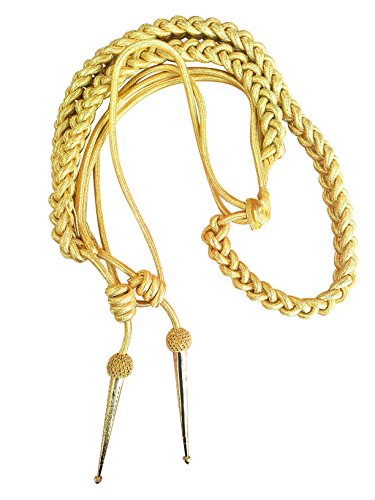 Cordón de gala militar aiguillette dorada para uniforme de la armada y el ejército