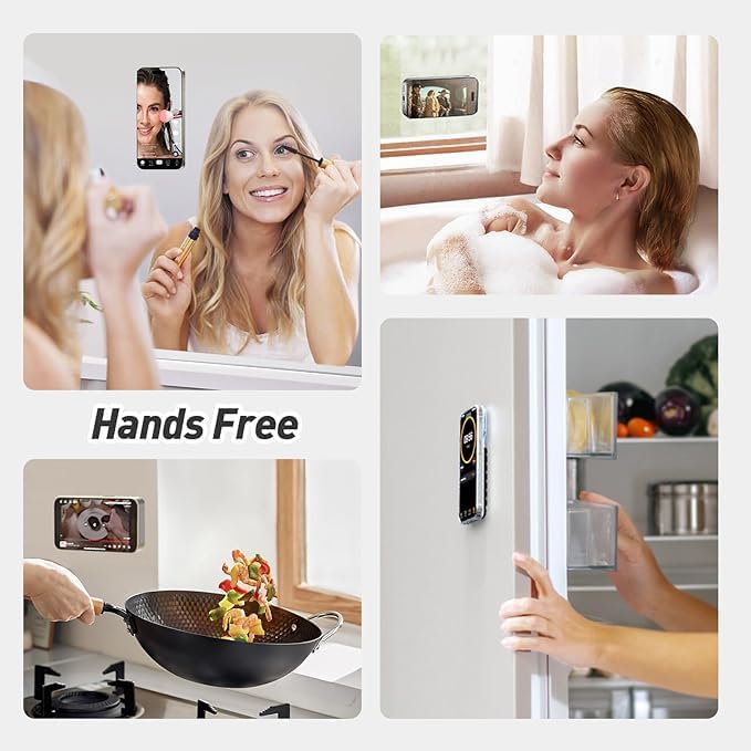 Magnetic Suction Phone Mount for MagSafe Case, Removable Sticky Phone Grip Holder for Hands-Free Makeup/Selfie/Live Streaming/Vlog for TikTok & Instagram Influencer/Creator, Black image 3