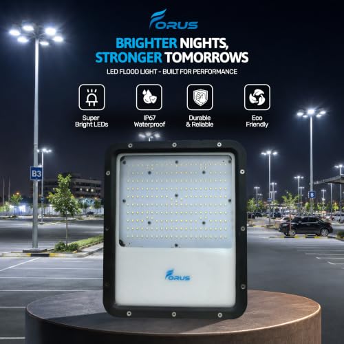 Image of Forus 150W LED Flood Light Outdoor with 4 Year Warranty, IP67 Waterproof Decorative Focus Light, White Security Lighting for Home, Garden, Events, Terrace, Landscape, Building, Stage, Party (1 PC)