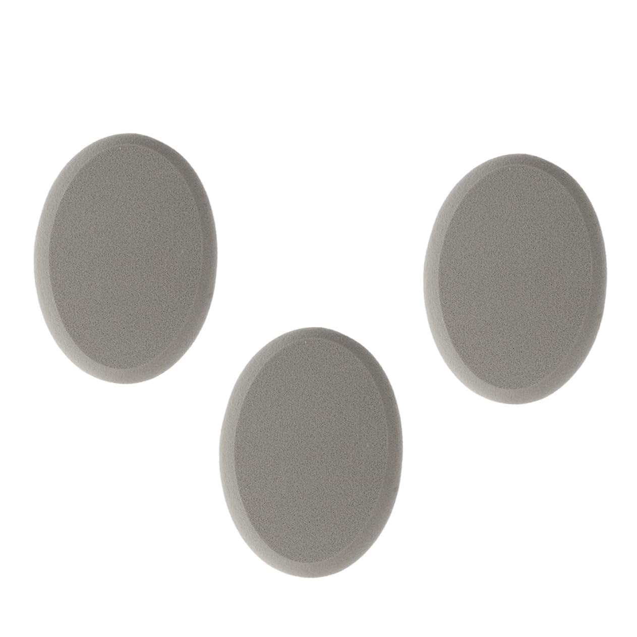 PartyKindom Oval Edged Powder 3 Pack Makeup Sponges for Blending Face Powder Travel-friendly Compact