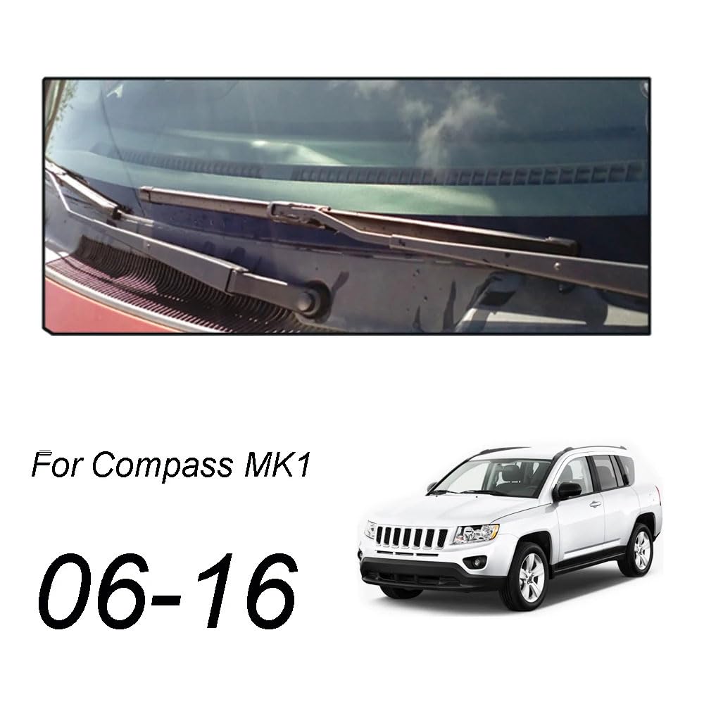 Zestaw wycieraczek przednich tylnych do Kompass MK49 2006-2016, gumowa wycieraczka do czyszczenia szyb 22 "20" 11"