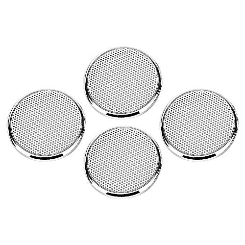 Griglia Altoparlante Audio Auto Ovali Subwoofer 4 pezzi 1 pollice audio decorativo protettivo in rete bianco