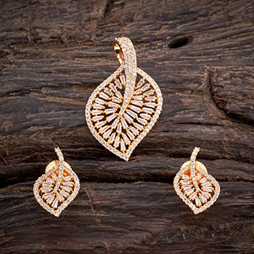 Buy Kushal's Fashion Jewellery GoldPlated White Casual Wear Stud